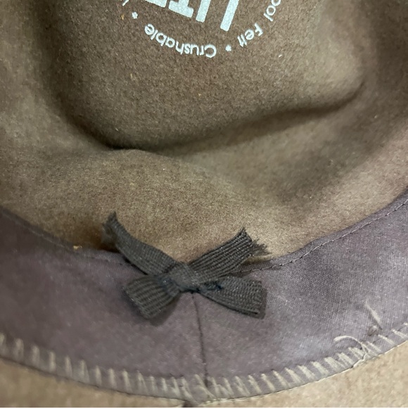 Vintage Broner Outback Crushable 100% Wool Brown Hat  SIZE Medium 8” - Picture 5 of 9